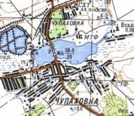 Топографическая карта Чупаховки