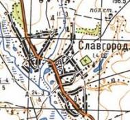 Топографическая карта Славгорода