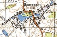 Топографічна карта Ярославця