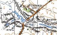 Топографическая карта Успенки