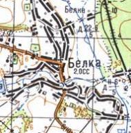 Топографическая карта Белки
