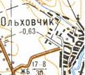 Топографічна карта Вільхівчика