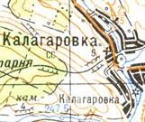 Топографическая карта Калагаровки