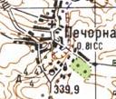 Топографическая карта Печорны