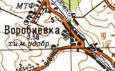 Топографическая карта Воробиевки