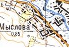 Топографическая карта Мысловой
