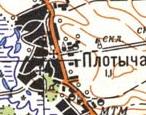 Топографическая карта Плотычи