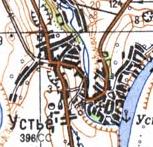 Топографічна карта Усті