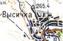 Топографическая карта Высички