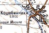 Топографічна карта Коцюбинчиок