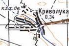 Топографическая карта Криволуки