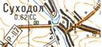 Топографическая карта Суходола