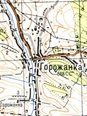 Топографическая карта Горожанки