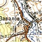 Топографическая карта Завалова