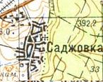 Топографическая карта Саджовки