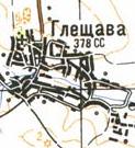 Топографическая карта Глещавы