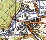 Топографическая карта Лошнева