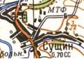 Топографическая карта Сущина