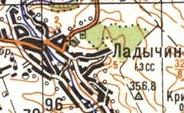 Топографическая карта Ладычина
