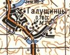 Топографічна карта Галущинців