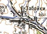 Топографічна карта Забойок