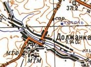 Топографическая карта Должанки