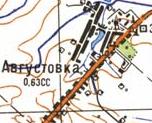 Топографическая карта Августовки