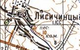 Топографічна карта Лисичинців