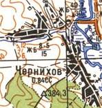 Топографічна карта Чернихового