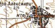 Топографическая карта Нового Алексинца