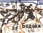 Топографічна карта Бодаків