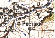 Топографічна карта Розтоків