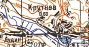 Топографическая карта Крутнева