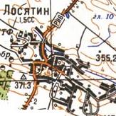 Топографическая карта Лосятина