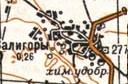 Топографічна карта Валигір