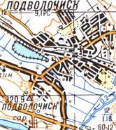 Топографическая карта Подволочиска