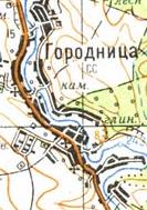 Топографическая карта Городницы