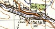 Топографическая карта Козовки