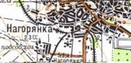 Топографическая карта Нагорянки