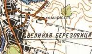 Топографическая карта Великой Березовицы