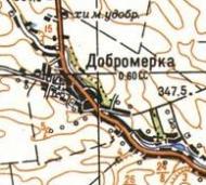 Топографическая карта Добромерки