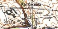Топографічна карта Котюжинів