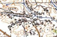 Топографическая карта Обыча
