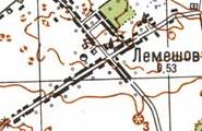 Топографическая карта Лемешова