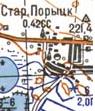 Топографическая карта Старого Порыцка