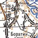 Топографическая карта Боратина