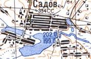 Топографическая карта Садова