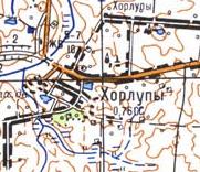 Топографічна карта Хорлупів