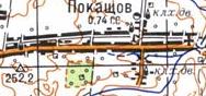 Топографическая карта Покащева