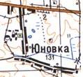 Топографическая карта Юновки
